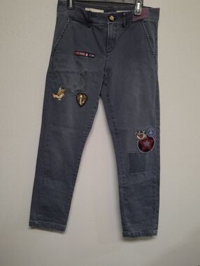 Pilcro and the Letterpress Patchwork Straight Leg Jeans in Gray